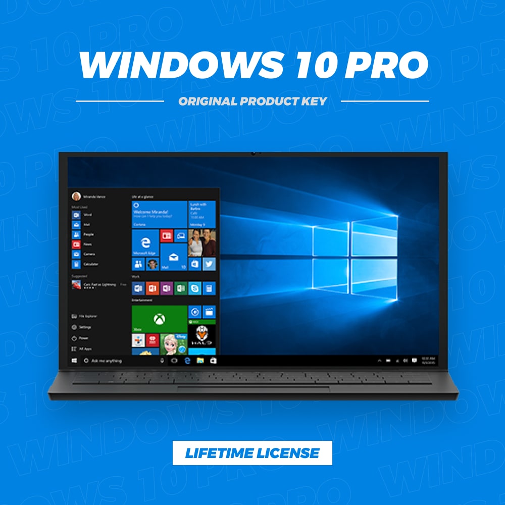 Windows 10 Pro - Lifetime Activation Key  Retail License - Xetog